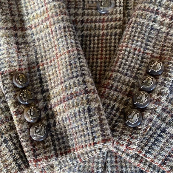 Lauren Ralph Lauren Brown and Tan Tweed Blazer - Picture 11 of 16